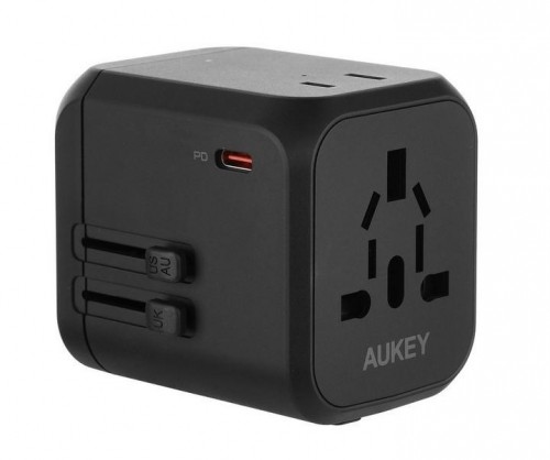 AUKEY PA-TA04 Universal Travel Adapter Charger 30W with USB-C & USB-A UK USA EU AUS CHN 150 Countries image 2
