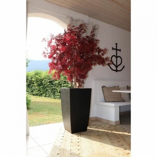 Plant pot EDA Black 43,5 x 43,5 x 78,2 cm Plastic Squared Modern image 2