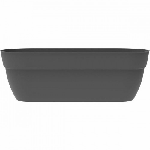Plant pot EDA 77,3 x 30,7 x 25,9 cm Anthracite Dark grey Plastic Oval Modern image 2