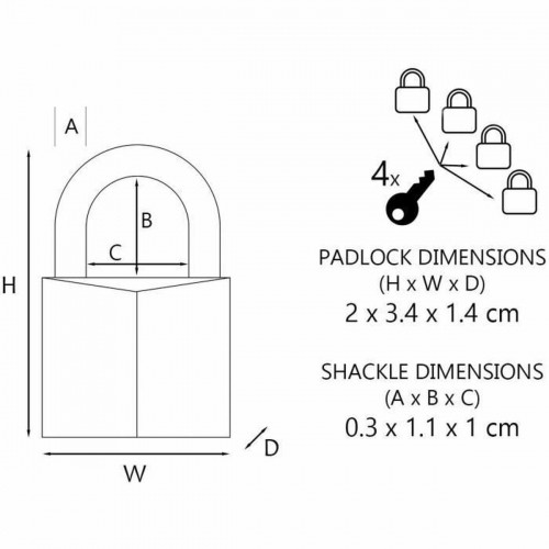 Навесной замок для багажа Master Lock image 2