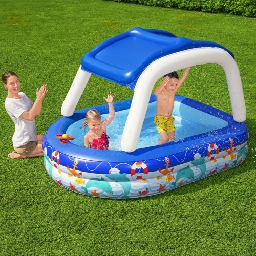 Inflatable Paddling Pool for Children Bestway Multicolour 213 x 155 x 132 cm Ship image 2