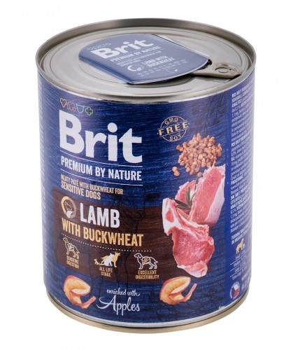 BRIT Premium by Nature Lamb with Buckwheat - Wet dog food - 800 g image 2