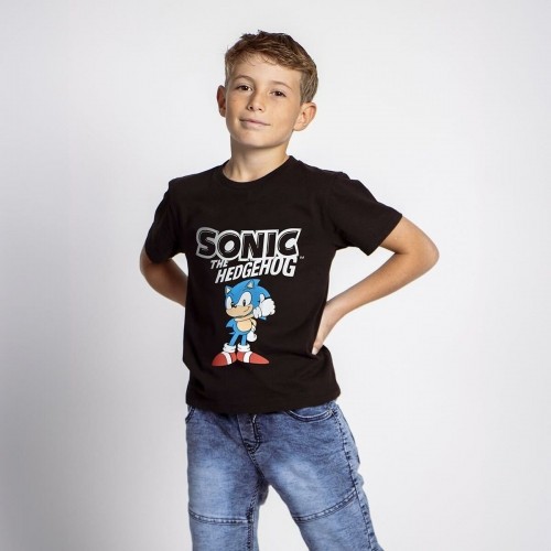Child's Short Sleeve T-Shirt Sonic Black image 2