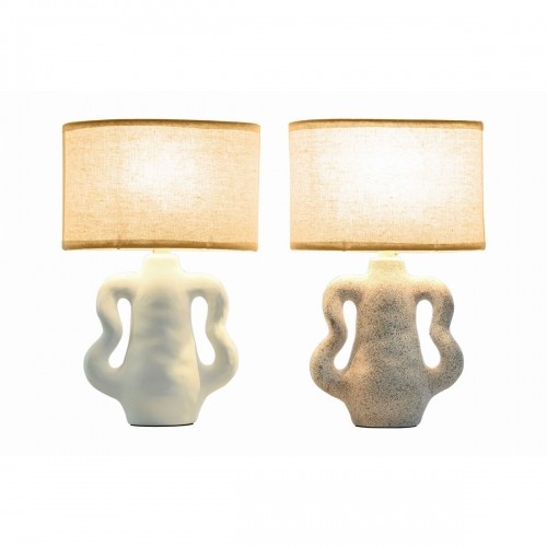Настольная лампа Home ESPRIT Белый Бежевый Керамика 40 W 220 V 22 x 22 x 34 cm (2 штук) image 2