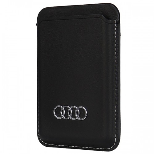 Audi Synthetic Leather Wallet Card Slot czarny|black MagSafe AU-MSCH-Q3|D1-BK image 2