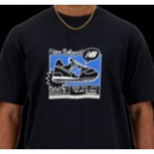 Vīriešu Krekls ar Īsām Piedurknēm New Balance SPORT ESSENTIALS MT41593 Melns image 2