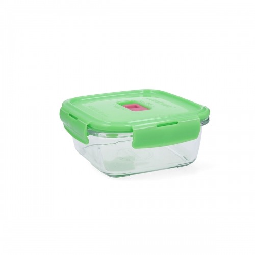 Hermetic Lunch Box Luminarc Pure Box Holy Green Glass Squared 760 ml (6 Units) image 2