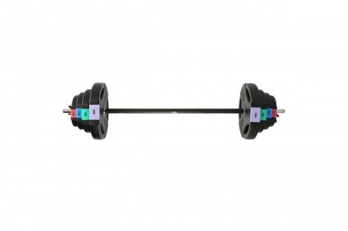 Straight barbell with interchangeable weights ONE FITNESS GSPO40 (17-57-027) composite plates 42 kg Black image 2
