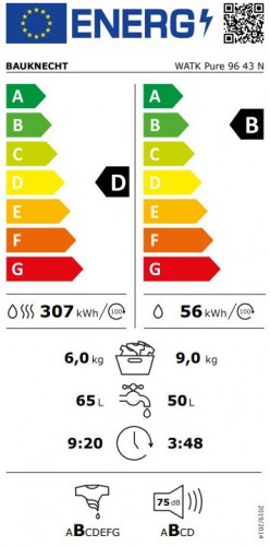 Bauknecht WATK Pure 96 43 N стиральная машина с сушкой image 2