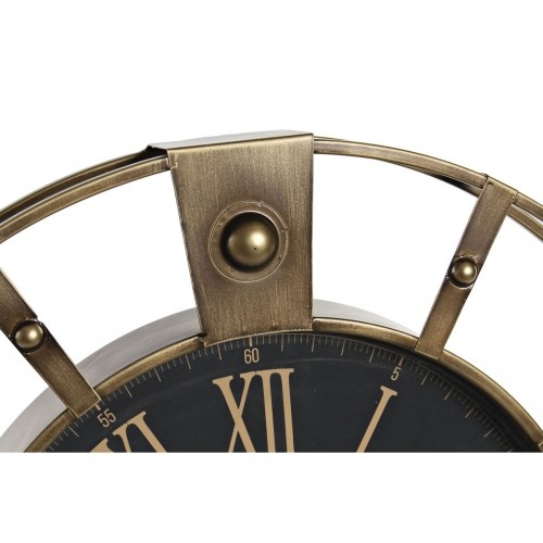 Wall Clock Home ESPRIT Black Golden Iron Vintage 60 x 8 x 60 cm image 2