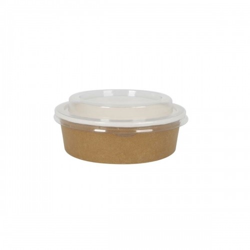 Food Preservation Container Algon kraft paper 700 ml With lid (12 Units) image 2