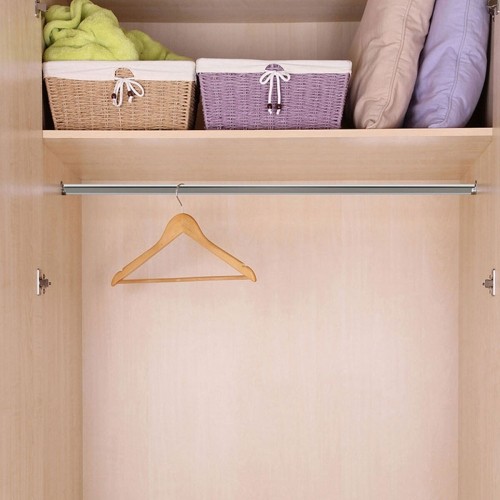 Wardrobe rail Stor Planet Cintacor Balts Ovāls 100 cm 15 x 25 mm image 2