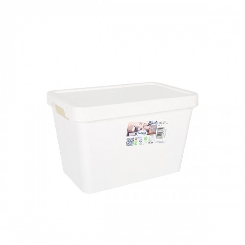 Storage Box with Lid Tontarelli Maya White 6,4 L 28 x 18 x 17,7 cm (12 Units) image 2