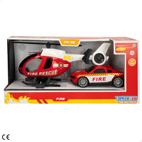 Color Baby Пожарный набор (машина и вертолёт) со звуком и светом 3+ CB47517 image 2