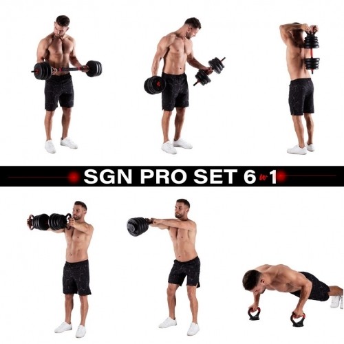 6IN1 WEIGHT SET HMS SGN130 (BARBELL, DUMBBELL AND KETTLEBELL) 30KG image 2