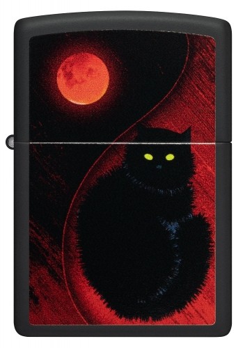Zippo Lighter 48453 Black Cat Design image 2