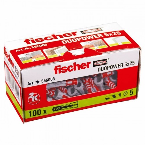 Шипы Fischer DuoPower 555005 Ø 5 x 25 mm Нейлон (100 штук) image 2