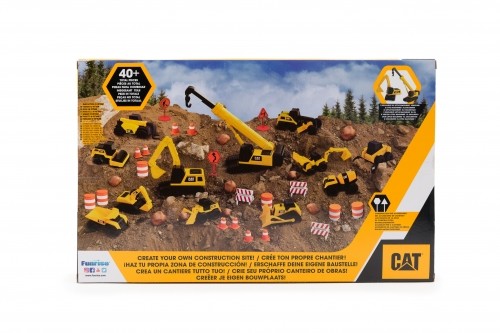 CAT construction vehicle set with accessories Little Machines Mega Set, 83337 image 2