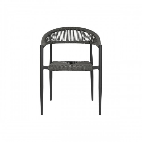 Садовое кресло Home ESPRIT Melns Tumši pelēks Alumīnijs Rotangpalma 56 x 60 x 78 cm image 2