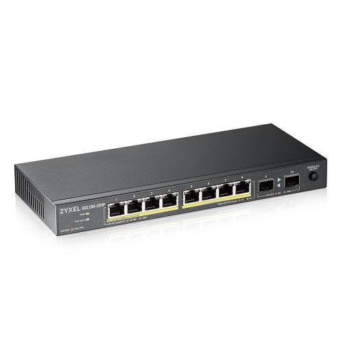 Zyxel GS1100-10HP v2 Unmanaged Gigabit Ethernet (10/100/1000) Power over Ethernet (PoE) Black image 2