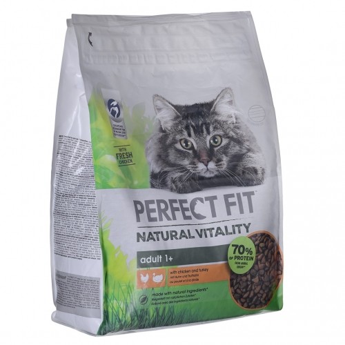 PERFECT FIT Adult Natural Vitality Chicken with turkey - dry cat food - 2.4 kg image 2