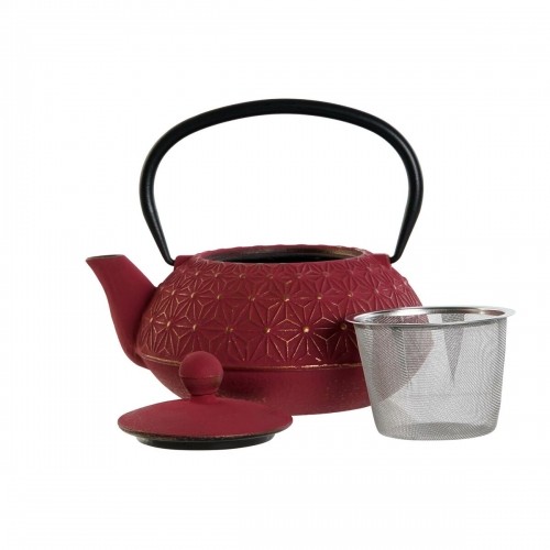 Teapot DKD Home Decor Blue Red Iron 900 ml (2 Units) image 2