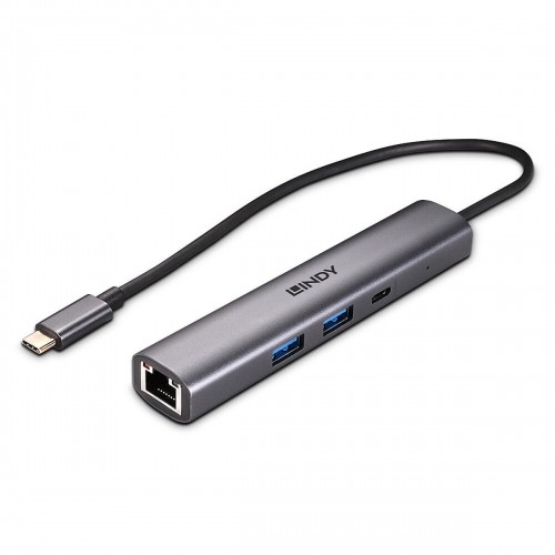 USB-C-разветвитель LINDY Серый image 2