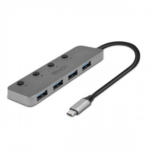 USB-C Hub LINDY 43383 Grey (1 Unit) image 2