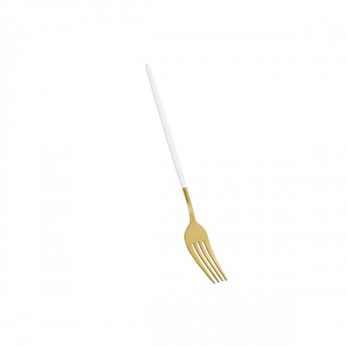 Cutlery DKD Home Decor White Golden Stainless steel 4,5 x 2,5 x 20,5 cm 24 Pieces image 2