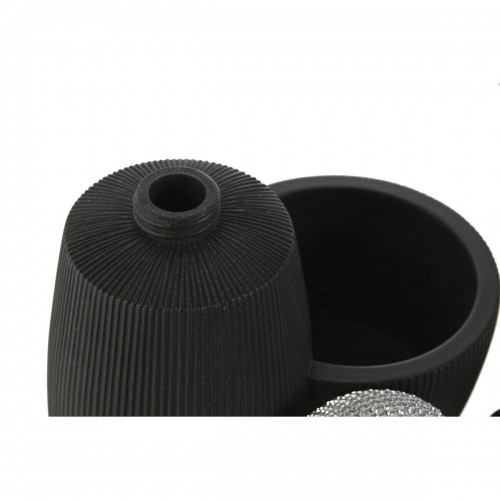Дозатор мыла Home ESPRIT Чёрный Смола ABS 15 x 8,7 x 18,5 cm image 2