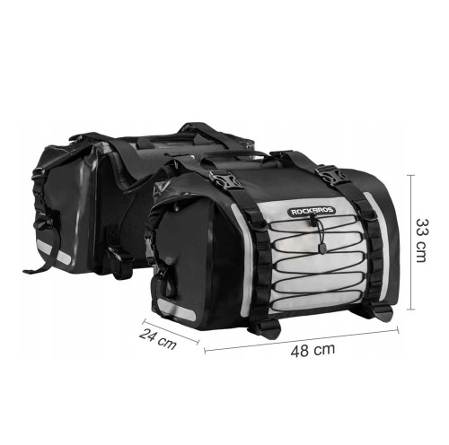 Rockbros AS-010BGR motorcycle bag, waterproof - gray image 2