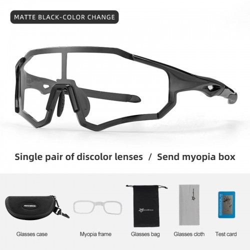 Rockbros 10181 photochromic UV400 cycling glasses - black image 2