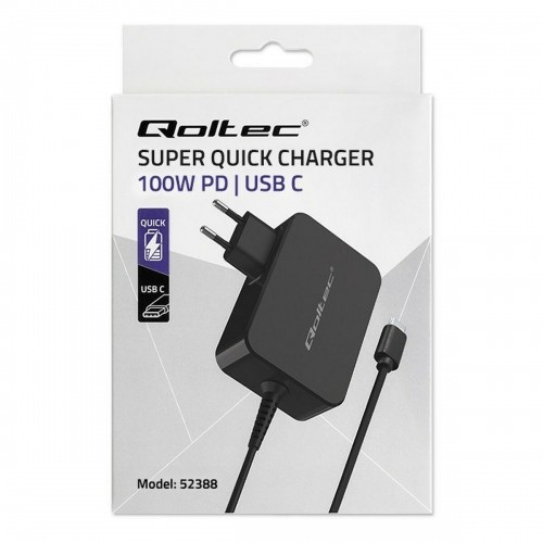 Wall Charger Qoltec 52388 Black 100 W (1 Unit) image 2