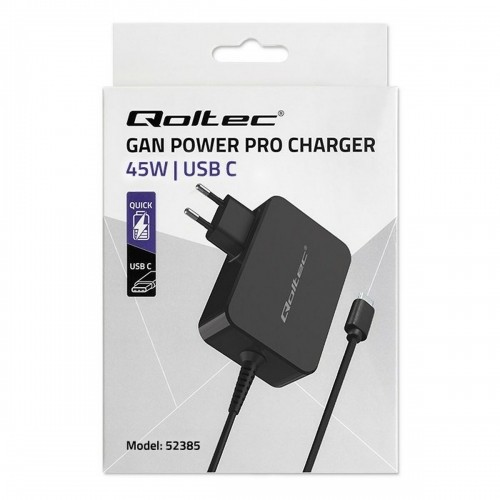 Wall Charger Qoltec 52385 Black 45 W (1 Unit) image 2