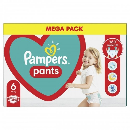 Disposable nappies Pampers Pants 6 (84 Units) image 2