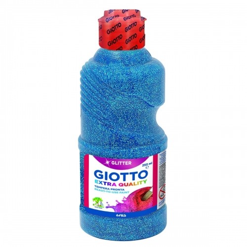 Tempera Giotto Glitter Blue 250 ml (8 Units) image 2