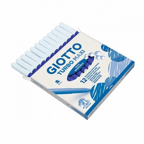 Set of Felt Tip Pens Giotto Turbo Maxi Blue (5 Units) image 2