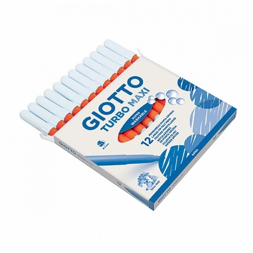 Set of Felt Tip Pens Giotto Turbo Maxi Orange (5 Units) image 2