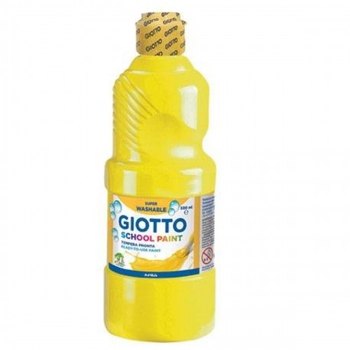 tempera Giotto School Dzeltens 500 ml Mazgājams (6 gb.) image 2