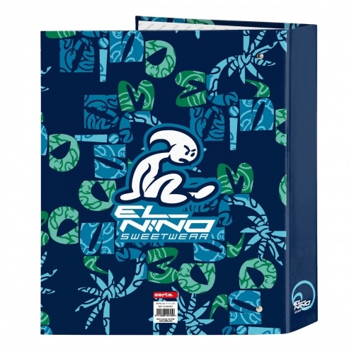 Ring binder El Niño Glassy Navy Blue A4 27 x 33 x 6 cm image 2