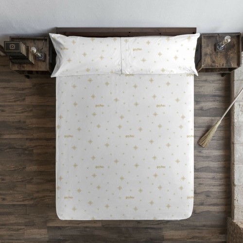 Fitted sheet Harry Potter White Golden 105 x 200 cm image 2