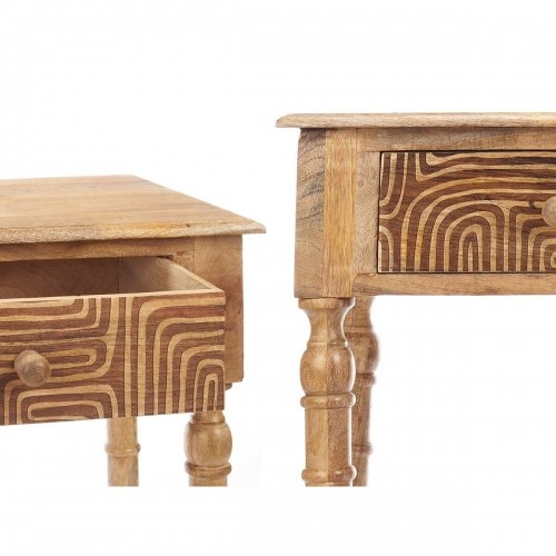 Gift Decor Мебель для прихожей с 2 ящиками Коричневый Древесина манго 98 x 77 x 42 cm Изгиб image 2