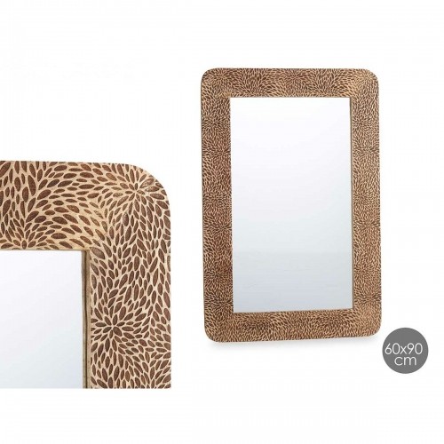 Wall mirror Brown Mango wood Sheets 90 x 60 x 2 cm image 2