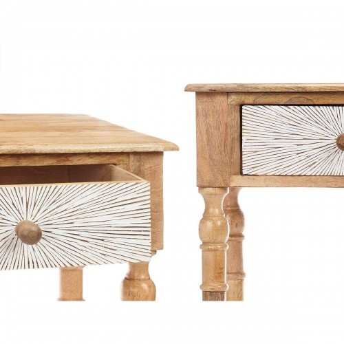 Gift Decor Мебель для прихожей с 2 ящиками Белый Коричневый Древесина манго 98 x 77 x 42 cm Лучи image 2