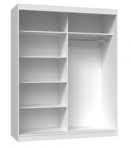 Top E Shop Topeshop IGA 160 BIEL B KPL bedroom wardrobe/closet 7 shelves 2 door(s) White image 2