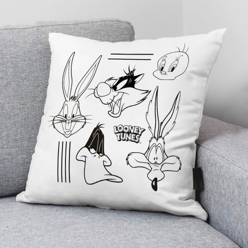 Cushion cover Looney Tunes Looney B&w B White 45 x 45 cm image 2