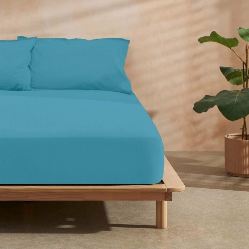 Fitted bottom sheet Decolores Liso 200 x 200 cm Smooth image 2