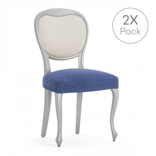 Chair Cover Eysa JAZ Blue 50 x 5 x 50 cm 2 Units image 2