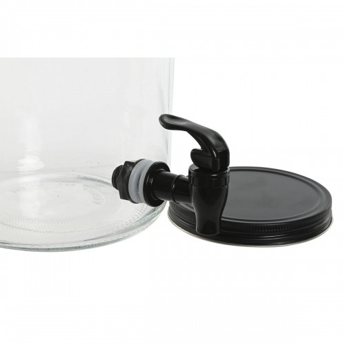 Дозатор напитков Home ESPRIT Чёрный Металл Стеклянный 3,5 L 34 x 18 x 46 cm image 2