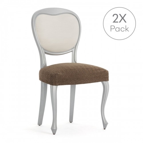 Chair Cover Eysa JAZ Brown 50 x 5 x 50 cm 2 Units image 2